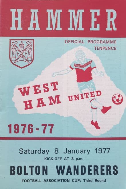 West Ham United v Bolton, Div 1 (1977, Jan 8th)