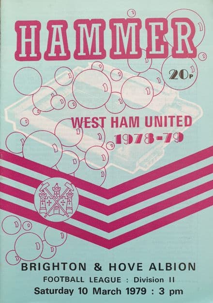 West Ham United v Brighton, Div 2 (1979, Mar 10th)