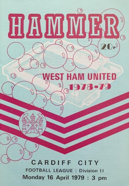 West Ham United v Cardiff, Div 2 (1979, Apr 16th)