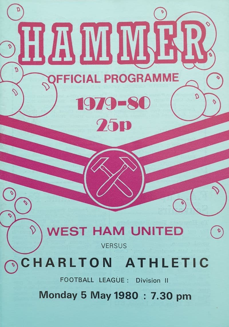 West Ham United v Charlton Athletic, Div 2 (1980, May 5th)