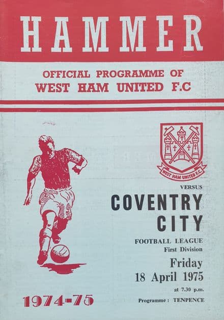 West Ham United v Coventry, Div 1 (1975, Apr 18th)