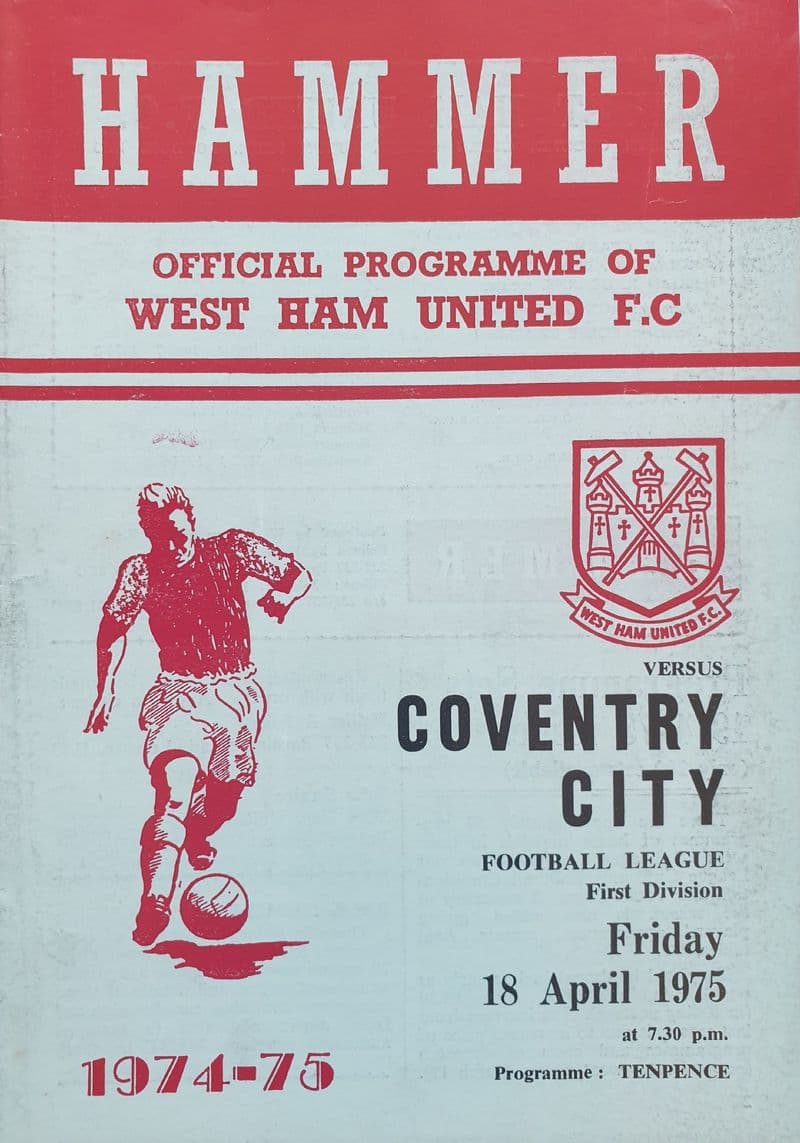 West Ham United v Coventry, Div 1 (1975, Apr 18th)