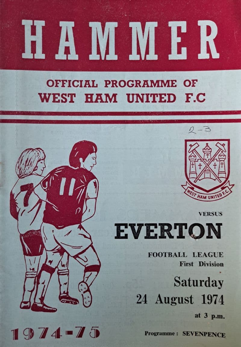 West Ham United v Everton, Div 1 (1974, Aug 24th)