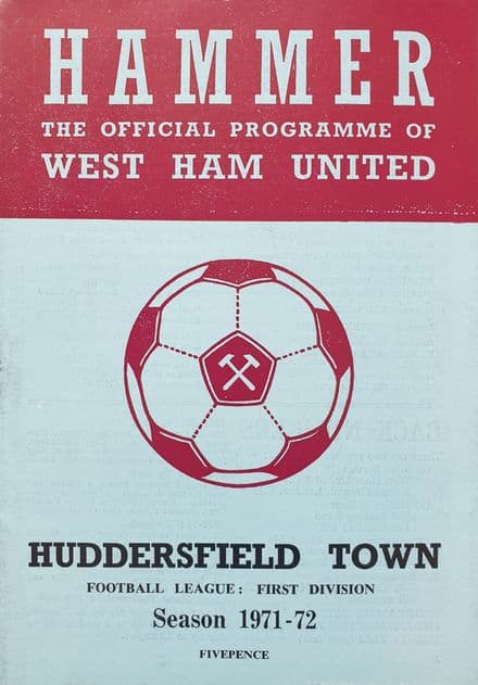 West Ham United v Huddersfield, Div 1 (1972, Mar 4th)