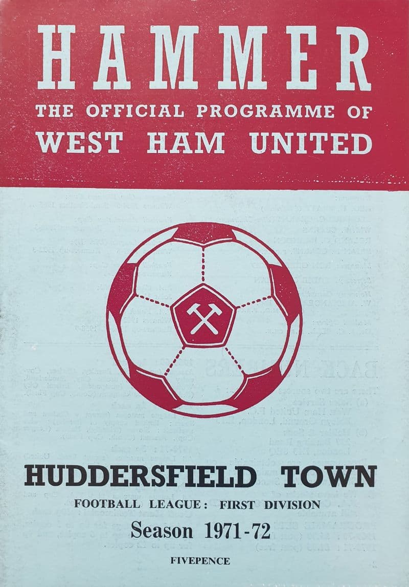 West Ham United v Huddersfield, Div 1 (1972, Mar 4th)