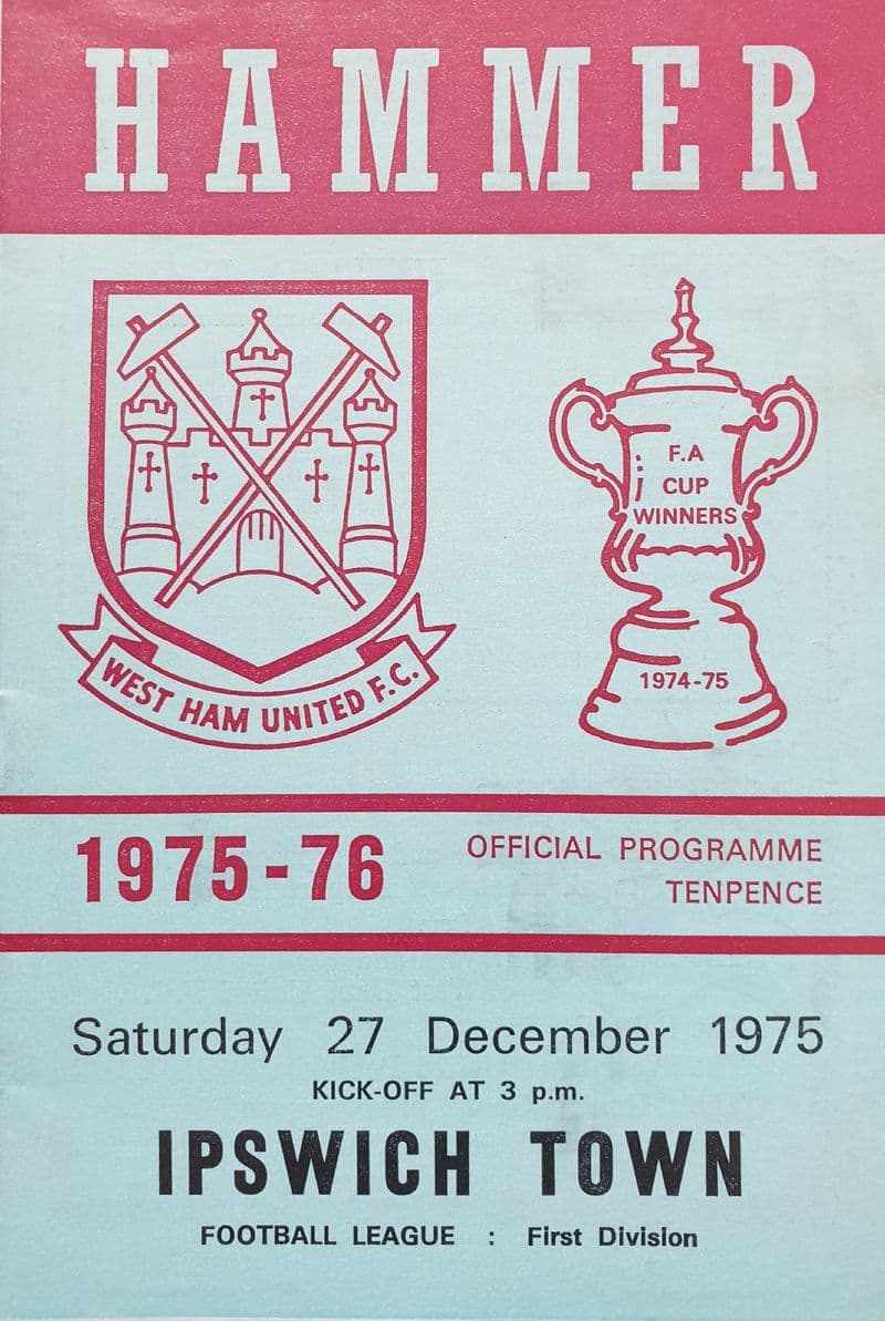 West Ham United v Ipswich, Div 1 (1975, Dec 27th)