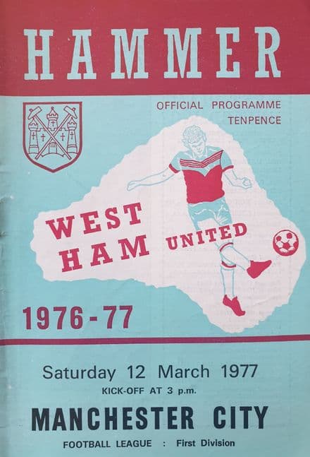 West Ham United v Manchester City, Div 1 (1977, Mar 12th)
