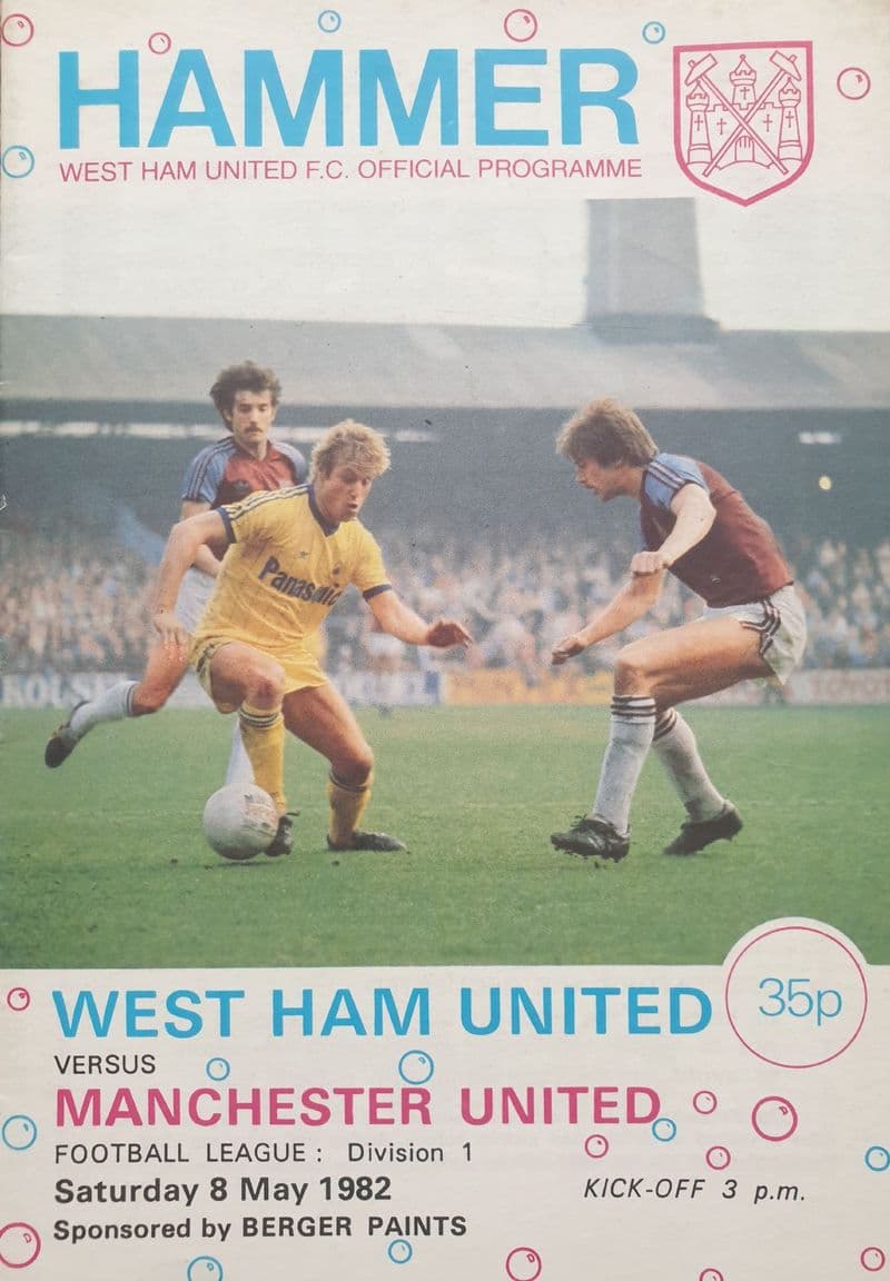 West Ham United v Manchester United, Div 1 (1982, May 8th)