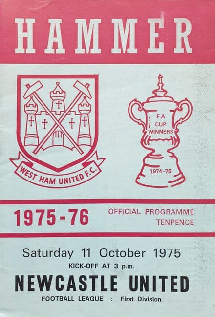 West Ham United v Newcastle, Div 1 (1975, Oct 11th)