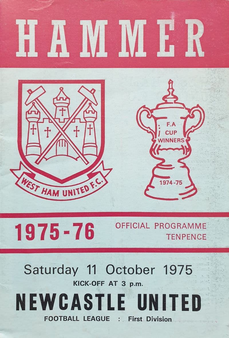West Ham United v Newcastle, Div 1 (1975, Oct 11th)