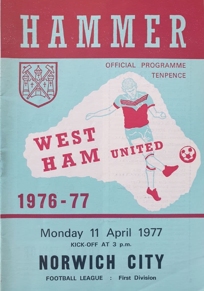 West Ham United v Norwich, Div 1 (1977, Apr 11th)