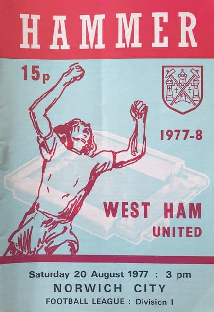 West Ham United v Norwich, Div 1 (1977, Aug 20th)