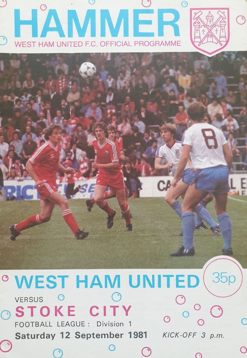 West Ham United v Stoke, Div 1 (1981, Sep 12th)