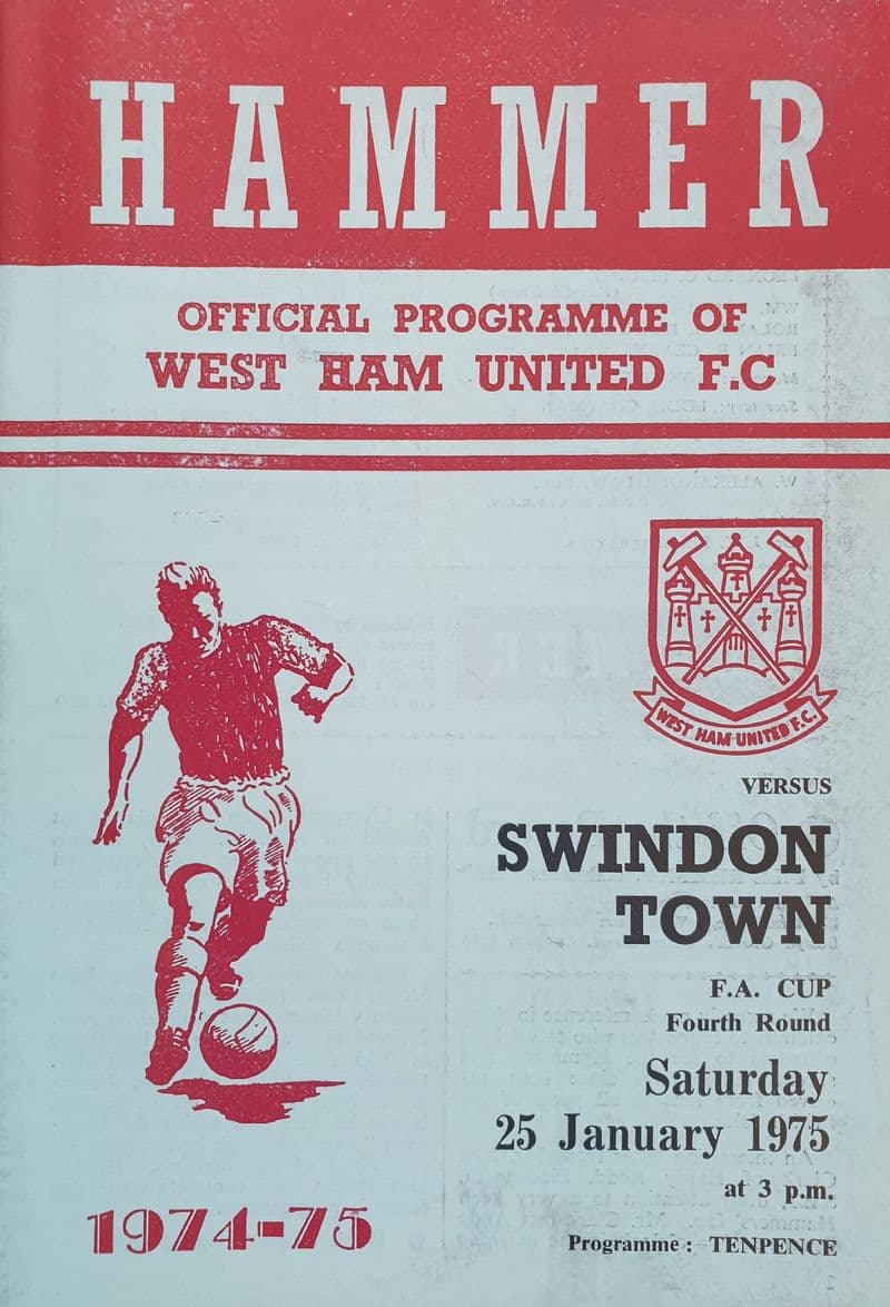 West Ham United v Swindon, FA Cup Rnd 4 (1975, Jan 25th)