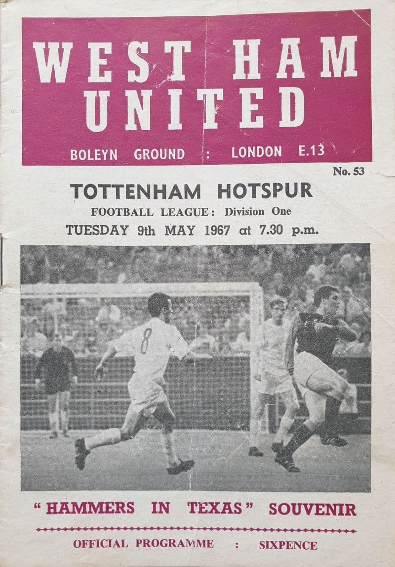 West Ham United v Tottenham Hotspur, Div 1 (1967, May 9th)