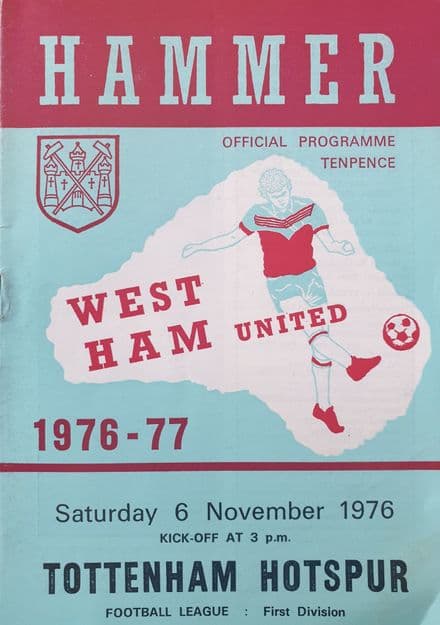 West Ham United v Tottenham Hotspur, Div 1 (1976, Nov 6th)