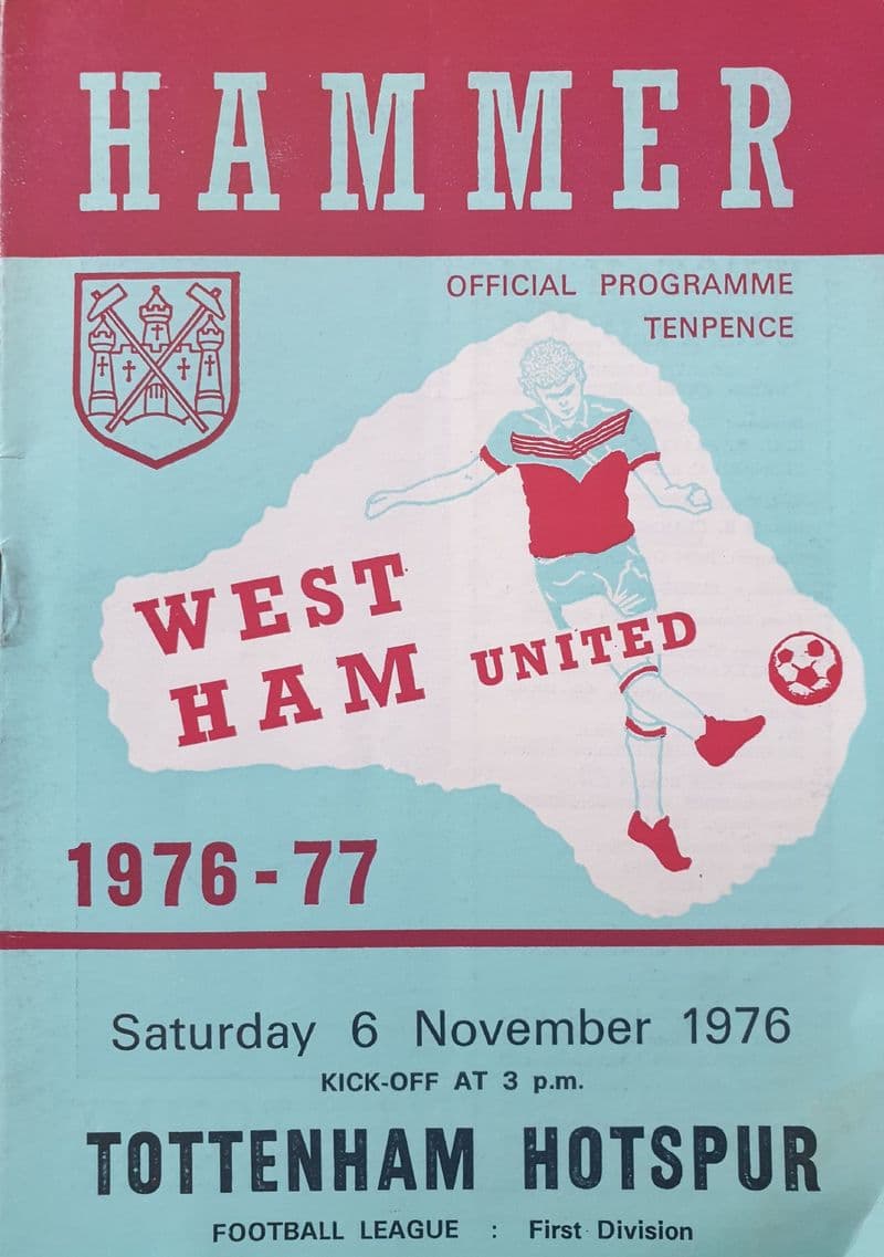 West Ham United v Tottenham Hotspur, Div 1 (1976, Nov 6th)