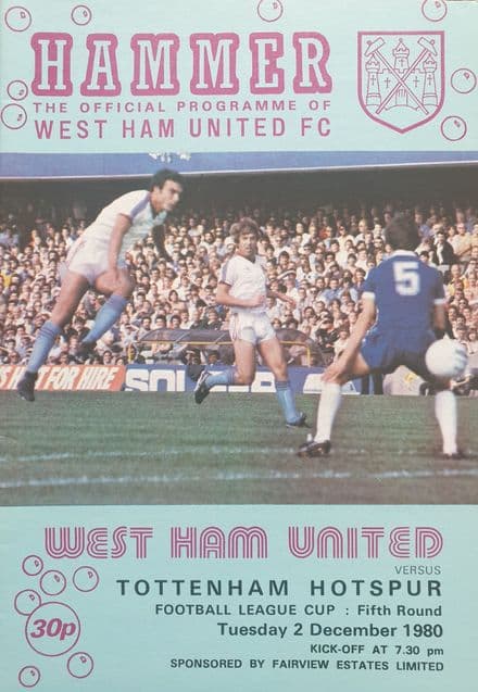 West Ham United v Tottenham Hotspur, Lge Cup (1980, Dec 2nd)