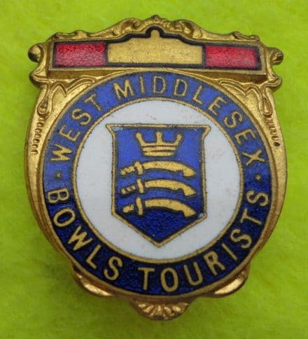 West Middlesex Bowls Tourists (HW Miller) Enamel Pin Badge
