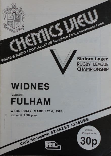 Widnes v Fulham (1984, Mar 21st)