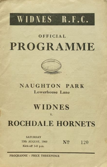 Widnes v Rochdale (1960, Aug 13th)