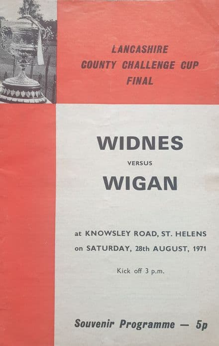 Widnes v Wigan, Lancs Cup F (1971, Aug 28th)