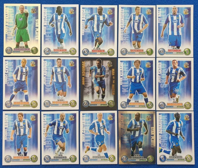 Wigan Athletic, Match Attax Cards x 15 (2007-08)