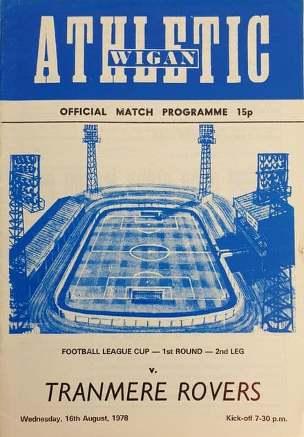 Wigan Athletic v Tranmere, League Cup (1978, Aug 16th)