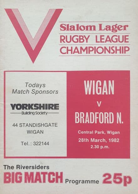 Wigan v Bradford Northern (1982, Mar 28th)