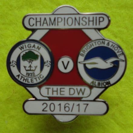 Wigan v Brighton (2016-17) Enamel Pin Badge