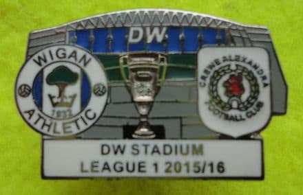 Wigan v Crewe (2015-16) Enamel Pin Badge