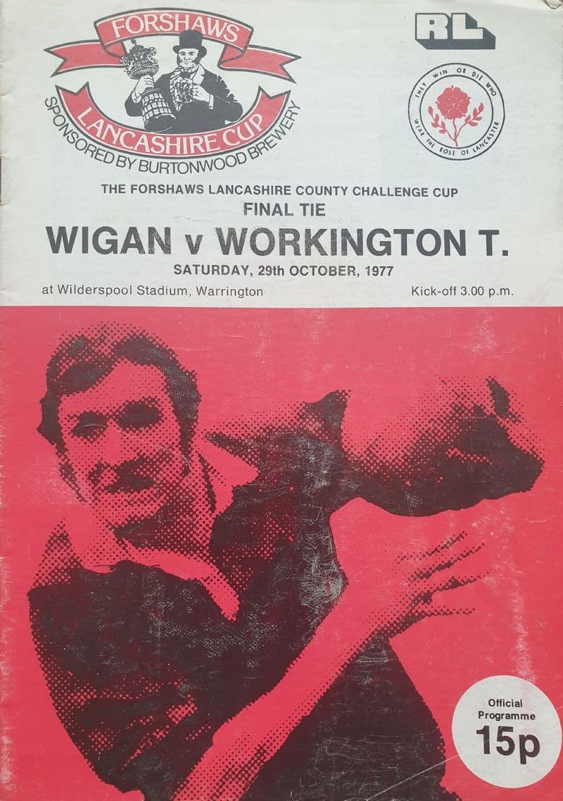 Wigan v Workington, Lancs Cup F (1977, Oct 29th)