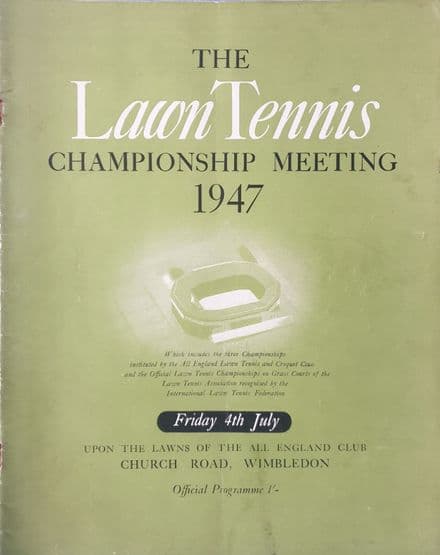 Wimbledon Championships Programme (1947, Jul 4th, Day 11)