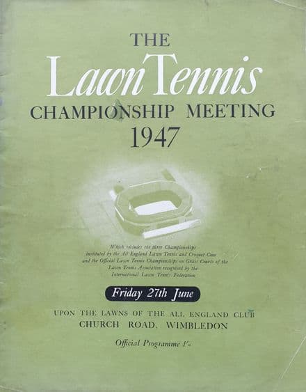 Wimbledon Championships Programme (1947, Jun 27th, Day 5)