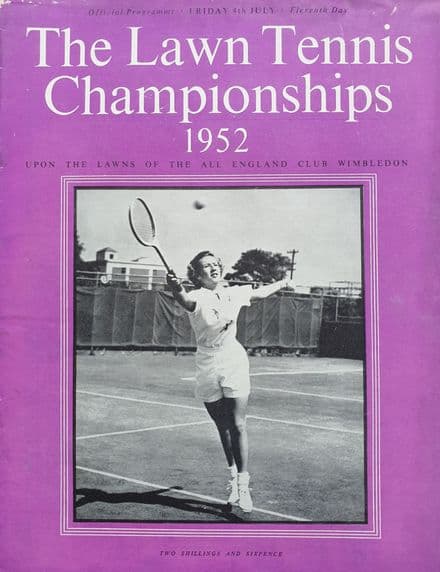 Wimbledon Championships Programme (1952, Jul 4th, Day 11)