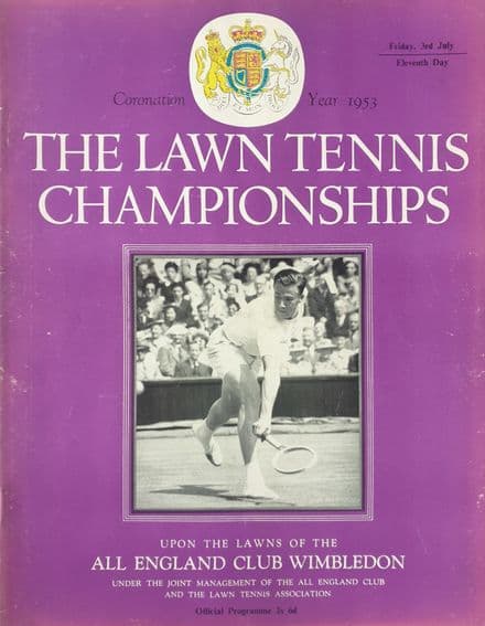 Wimbledon Championships Programme (1953, Jul 3rd, Day 11)