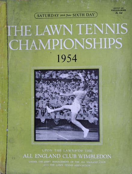 Wimbledon Championships Programme (1954, Jun 26th, Day 6) Fair Copy