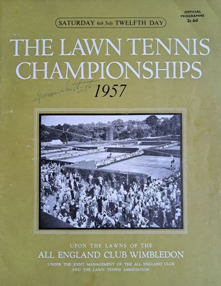 Wimbledon Championships Programme (1957, Jul 6th, Final Day) SIGNED