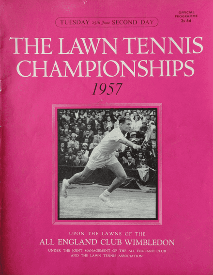 Wimbledon Championships Programme (1957, Jun 25th, Day 2)