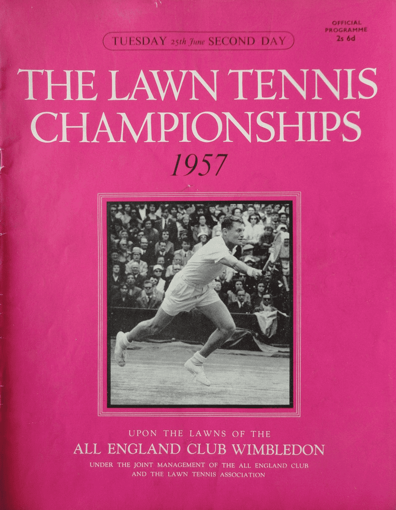 Wimbledon Championships Programme (1957, Jun 25th, Day 2)