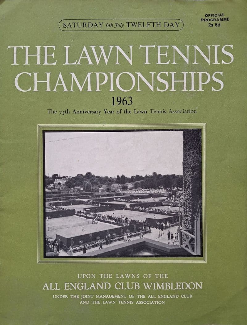 Wimbledon Championships Programme (1963, Jul 6th, Final Day)
