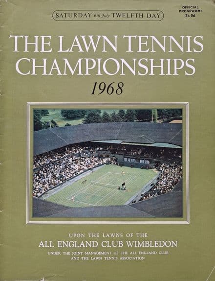 Wimbledon Championships Programme (1968, July 6th, Day 12)