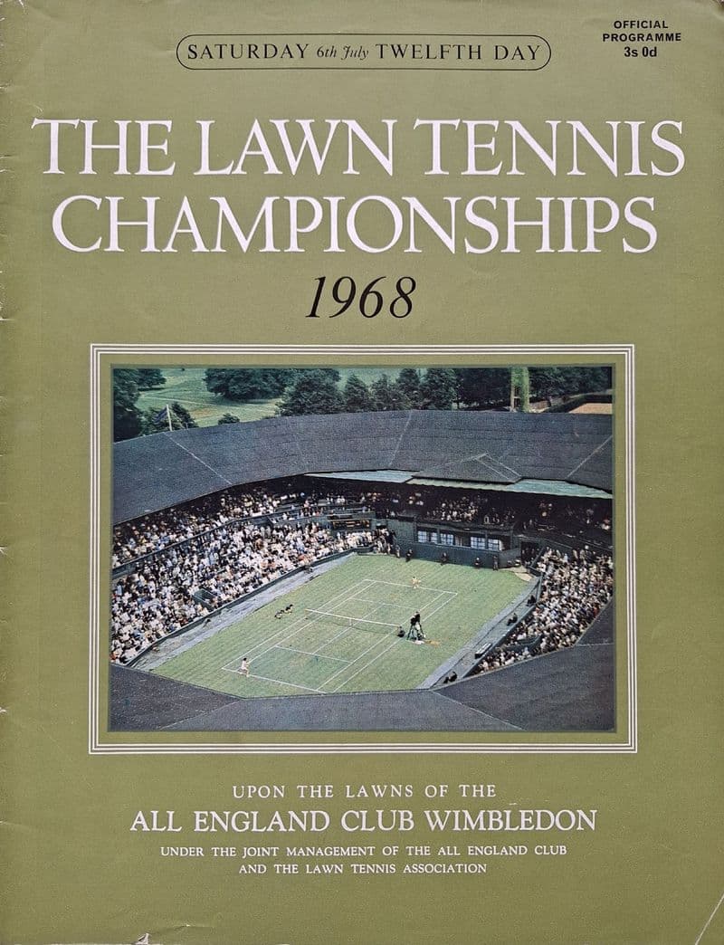 Wimbledon Championships Programme (1968, July 6th, Day 12)