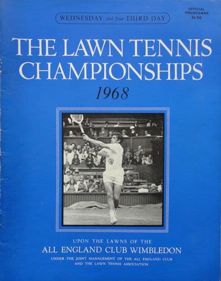 Wimbledon Championships Programme (1968, Jun 26th, Day 3)