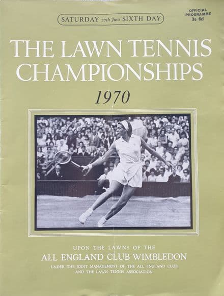 Wimbledon Championships Programme (1970, Jun 27th, Day 6)