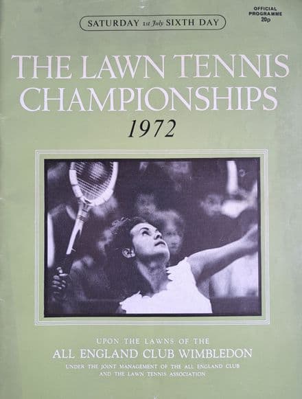 Wimbledon Championships Programme (1972, Jul 1st, Day 6)