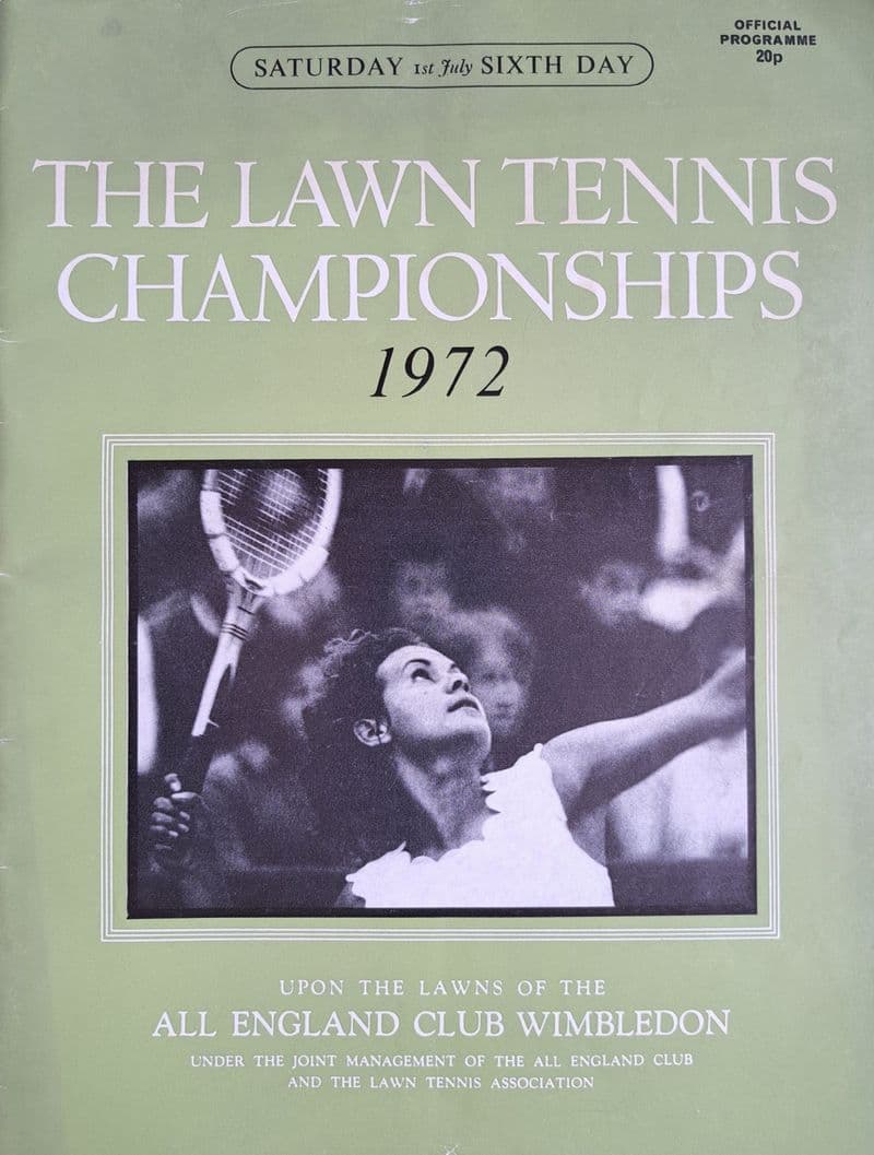 Wimbledon Championships Programme (1972, Jul 1st, Day 6)