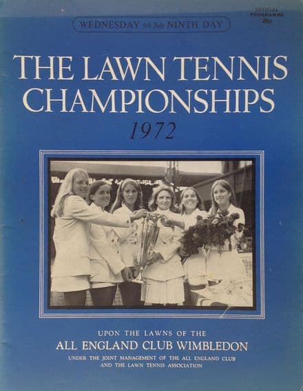 Wimbledon Championships Programme (1972, Jul 5th, Day 9)