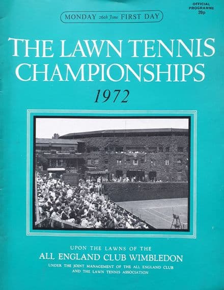 Wimbledon Championships Programme (1972, Jun 26th, Day 1)