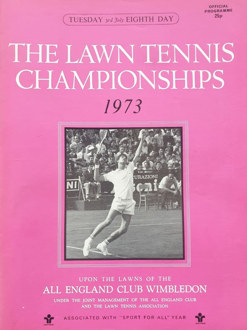 Wimbledon Championships Programme (1973, July 3rd, Day 8)